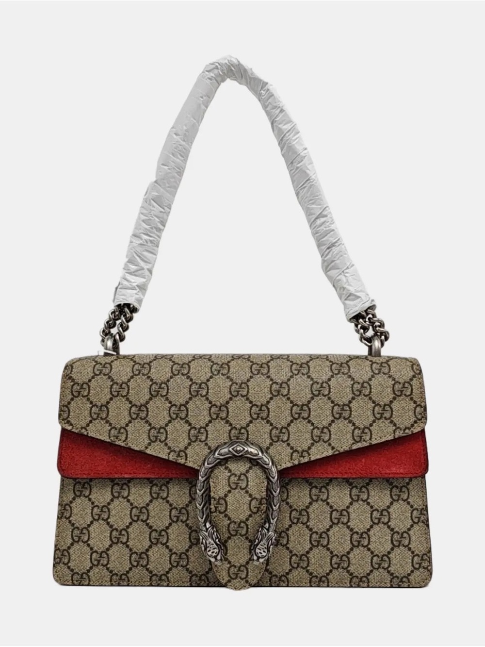 ♥️Gucci Dionysus GG Supreme Shoulder Bag in Beige and Red♥️